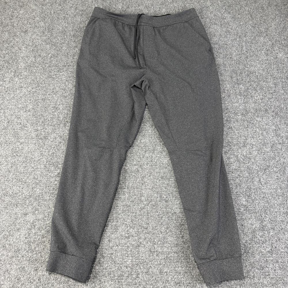Lululemon Jogger Pants Mens XL Gray Knit Cuffed Zip Pocket Drawstring Athletic